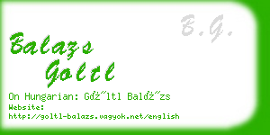 balazs goltl business card